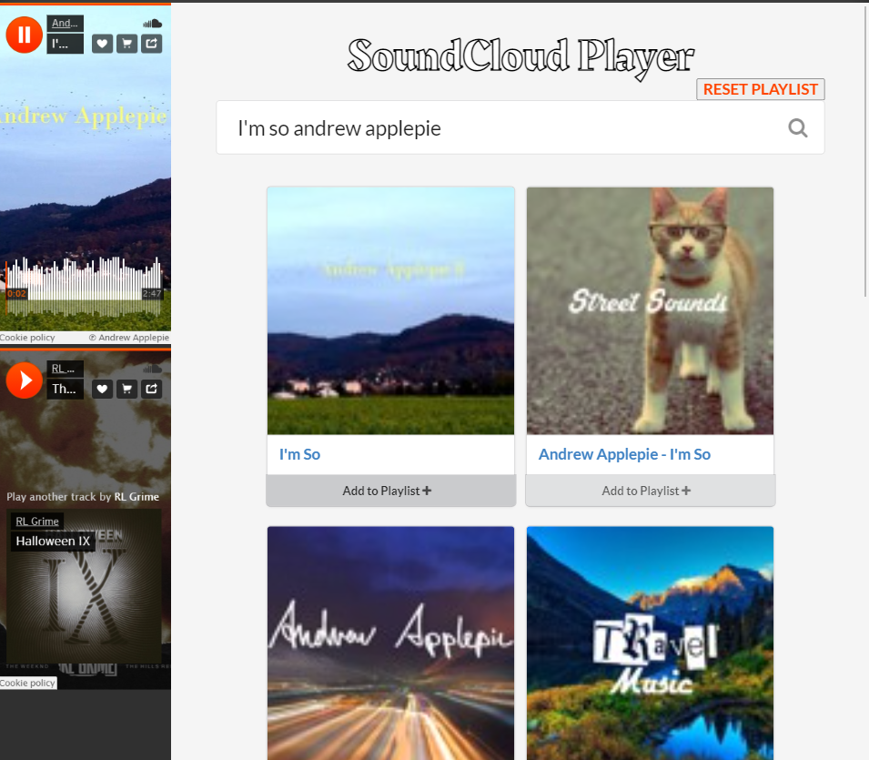 Soundcloud Player App